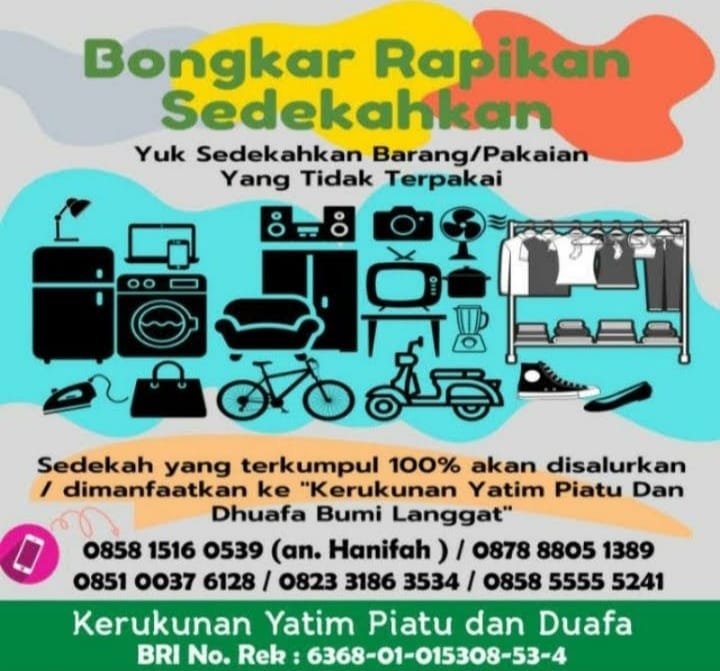 Bongkar Rapikan Sedekahkan
